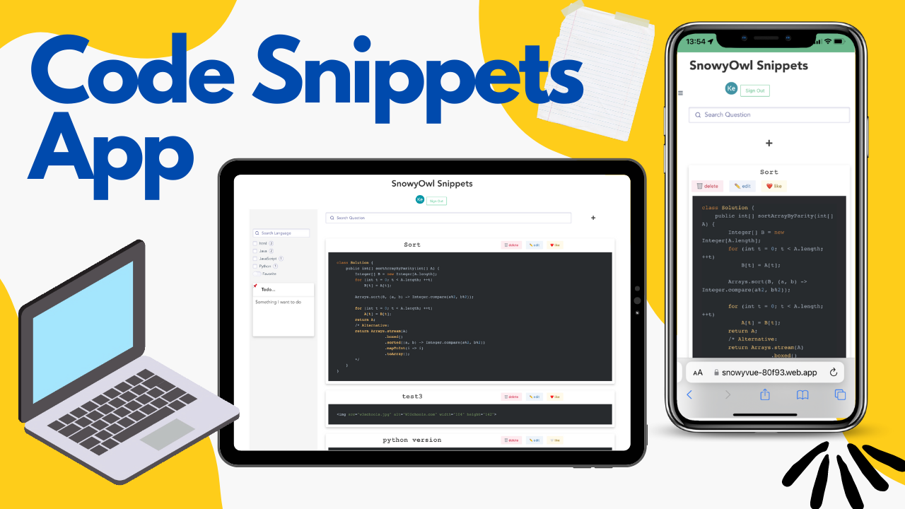 Image of Code Snippets App