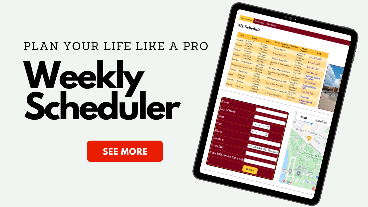 Weekly Scheduler